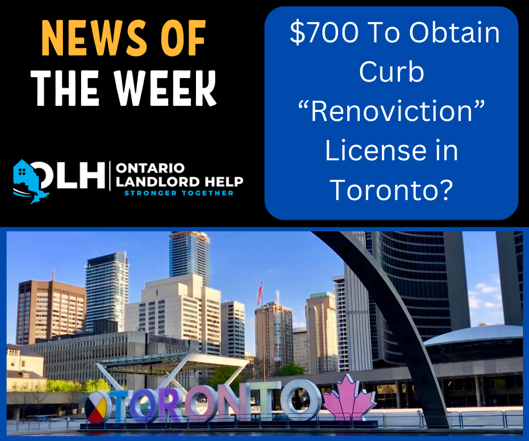 700 To Obtain Curb “Renoviction” License in Toronto? Ontario