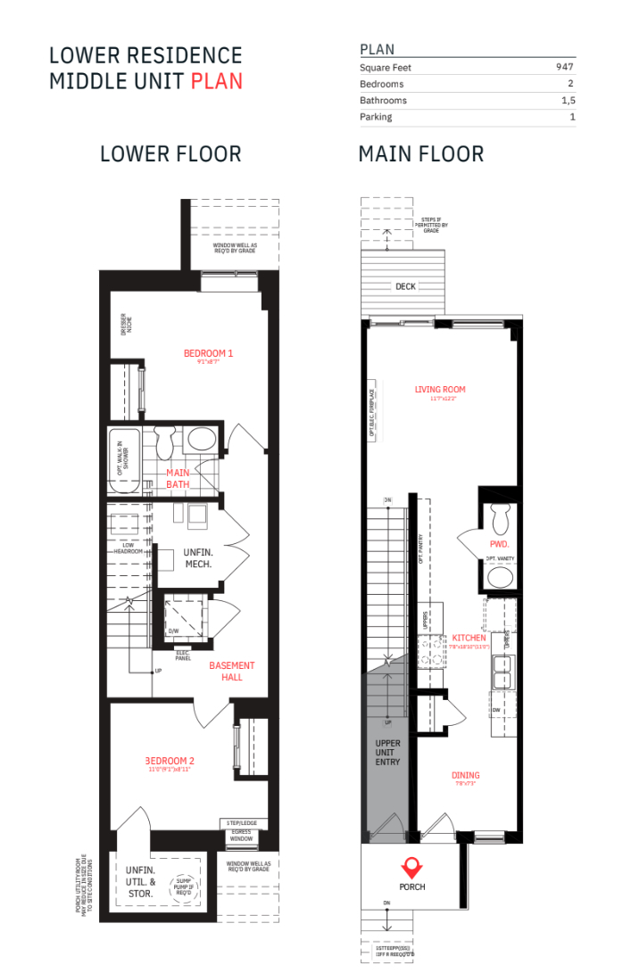 Lower Middle Unit Plan