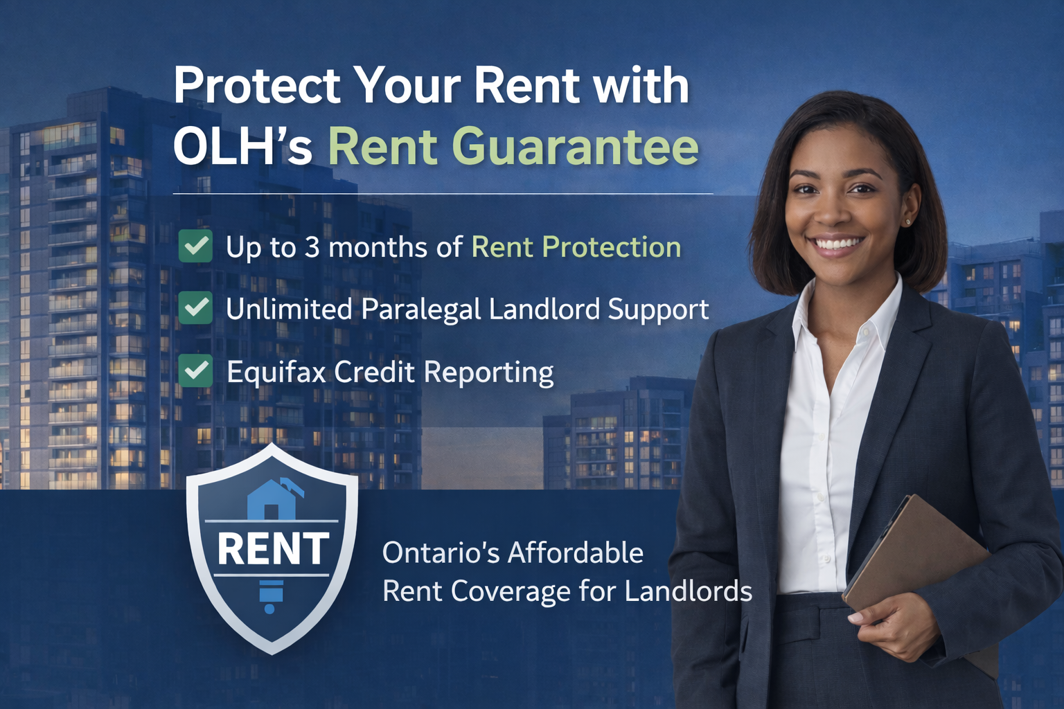 OLH Rent Guarantee with Legal Enforcement in Ontario - rent protection, paralegal support, Equifax reporting