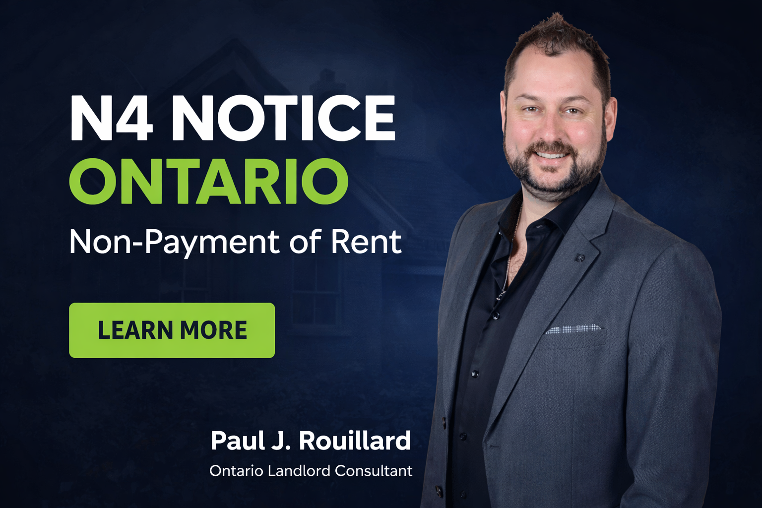 N4 Notice Ontario – Non-Payment of Rent guide for landlords by Paul J Rouillard